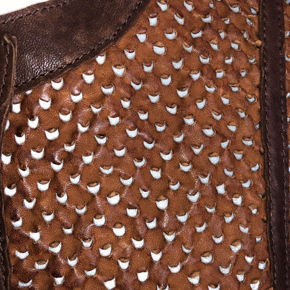 Worth Brown Leather Sleeveless Jacket Vest New Size 10 - Picture 8 of 13